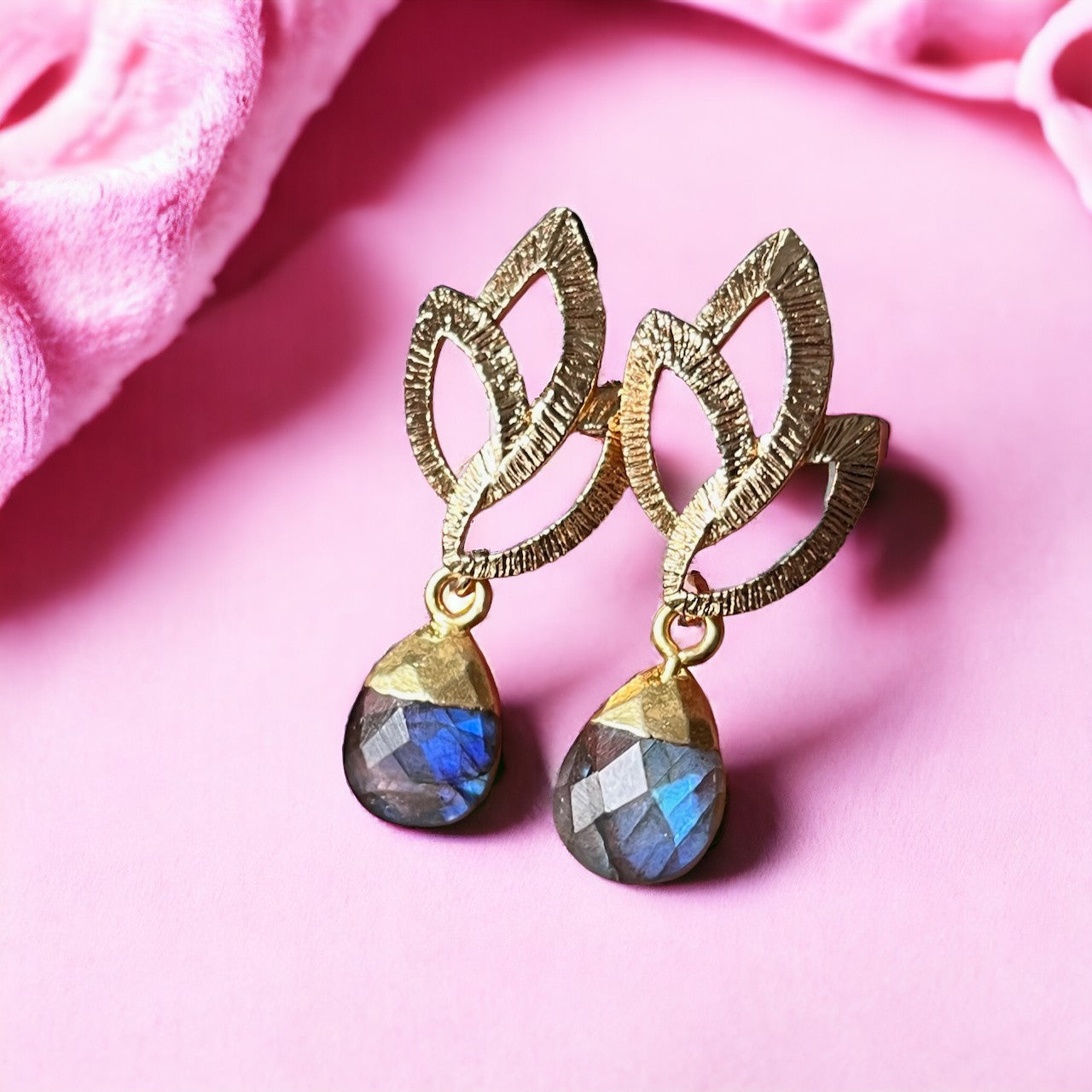 boucles oreilles femme cadeau pierre labradorite tourmalyn bijoux