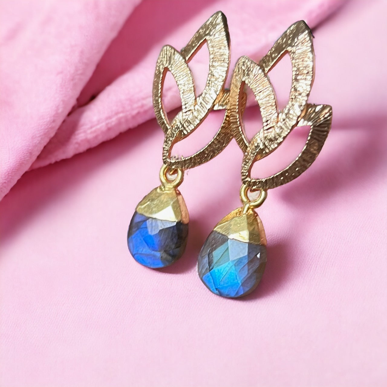 boucles oreilles femme cadeau pierre labradorite tourmalyn bijoux