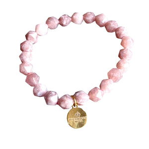 cadeau femme bracelet perles en pierre naturelle agate - fond blanc