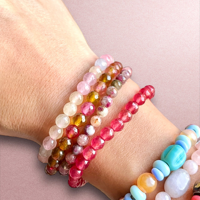 bracelet femme pierre tourmaline cadeau bijoux - ensemble bracelets