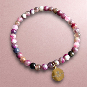 bracelet femme pierre tourmaline cadeau bijoux - breloque acier
