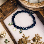 Bracelet "DIAMOND" - Agate Labradorite et Pierre de lune dorées or fin