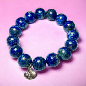 Bracelet "CANBERRA" en pierres naturelles de Lapis Lazuli