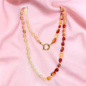 collier pierre cornaline pierre de soleil femme cadeau tourmalyn bijoux