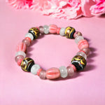 Bracelet "CLEOPATRE" Perles africaines et Quartz rose