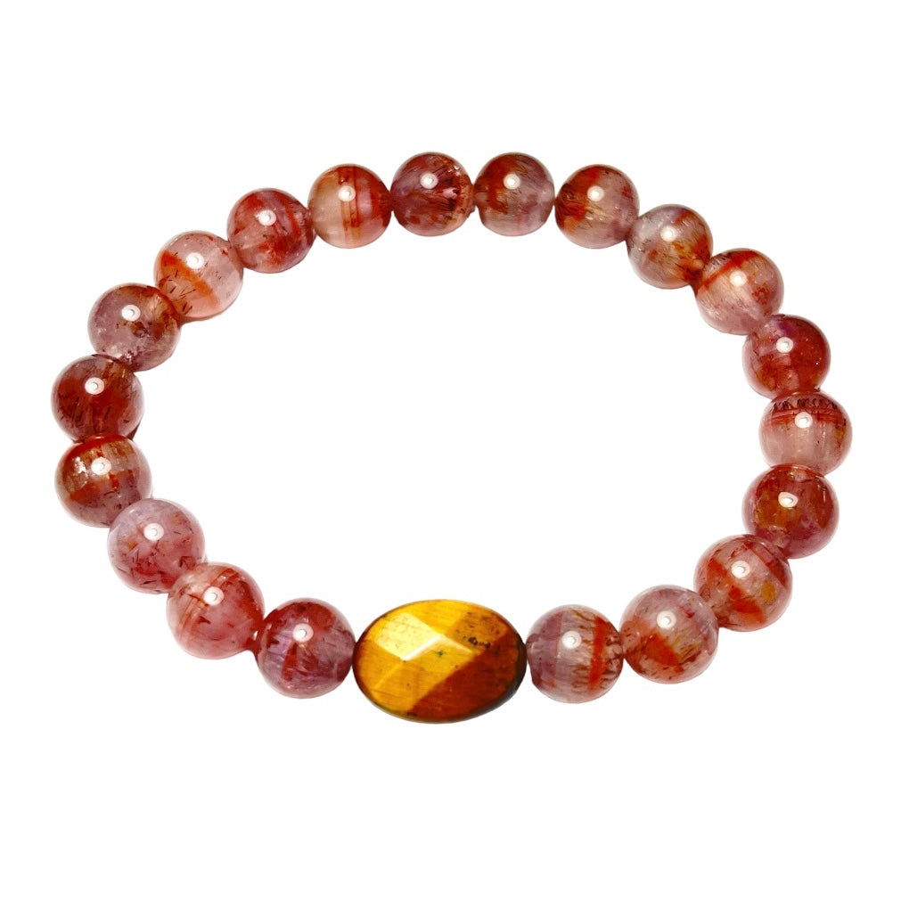 Bracelet "MON AURA" - Auralite et oeil de tigre