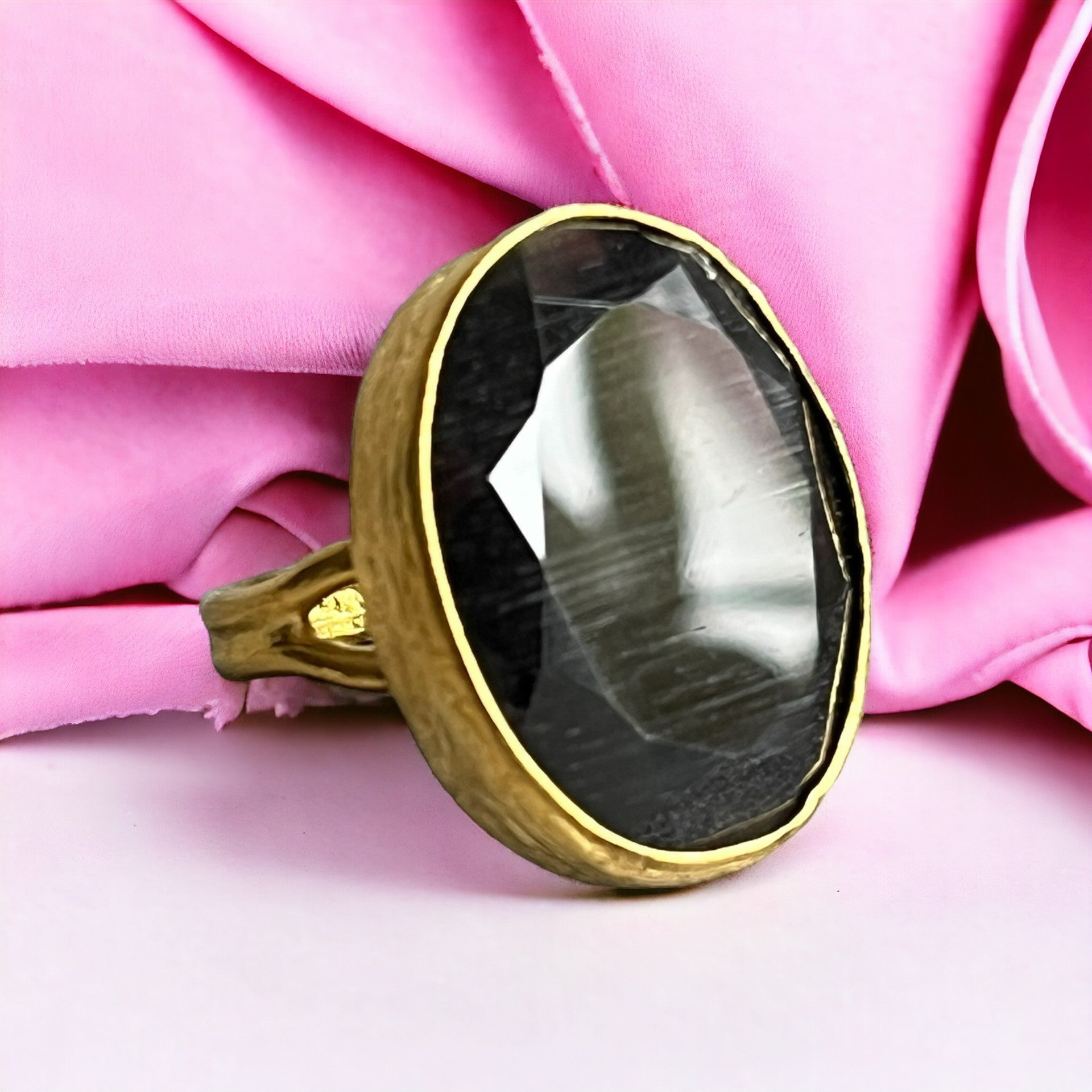 bague-femme-pierre-agate-noire-naturelle-doree-tourmalyn-bijoux