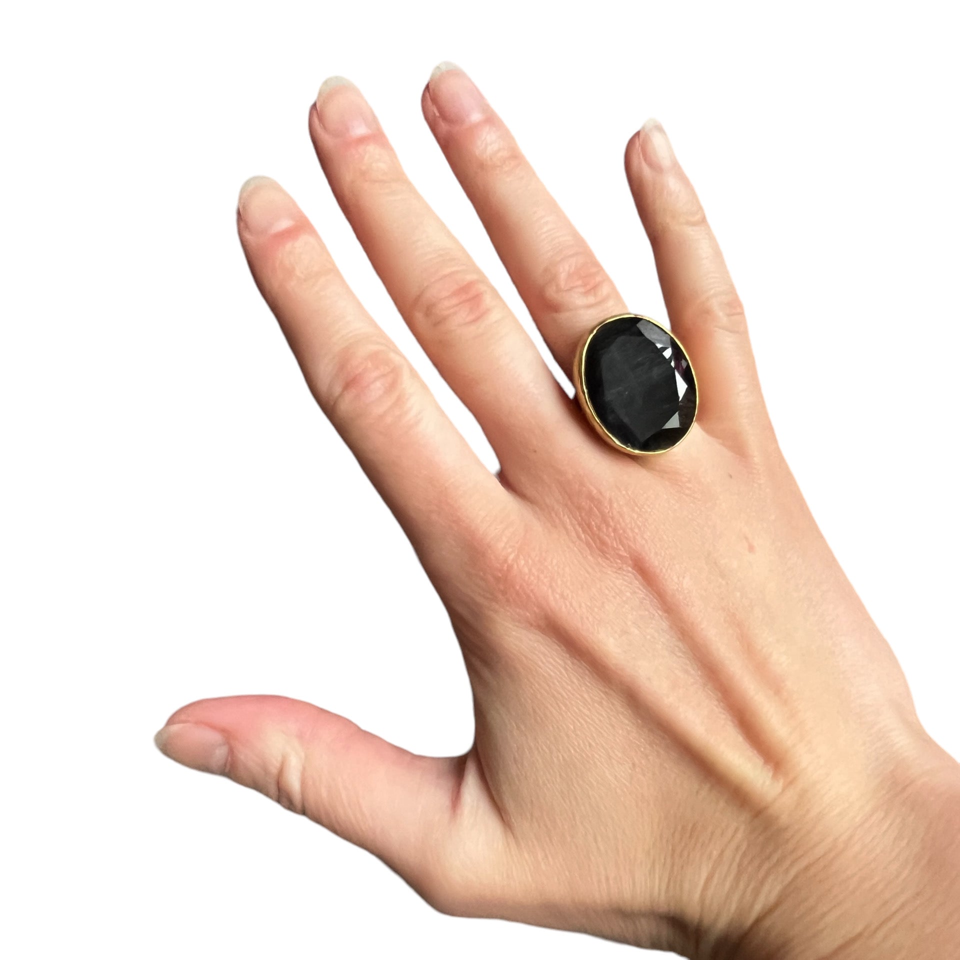 bague-femme-pierre-agate-noire-naturelle-doree-tourmalyn-bijoux