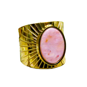 bague-femme-acier-inoxydable-agate-rose-tourmalyn-bijoux