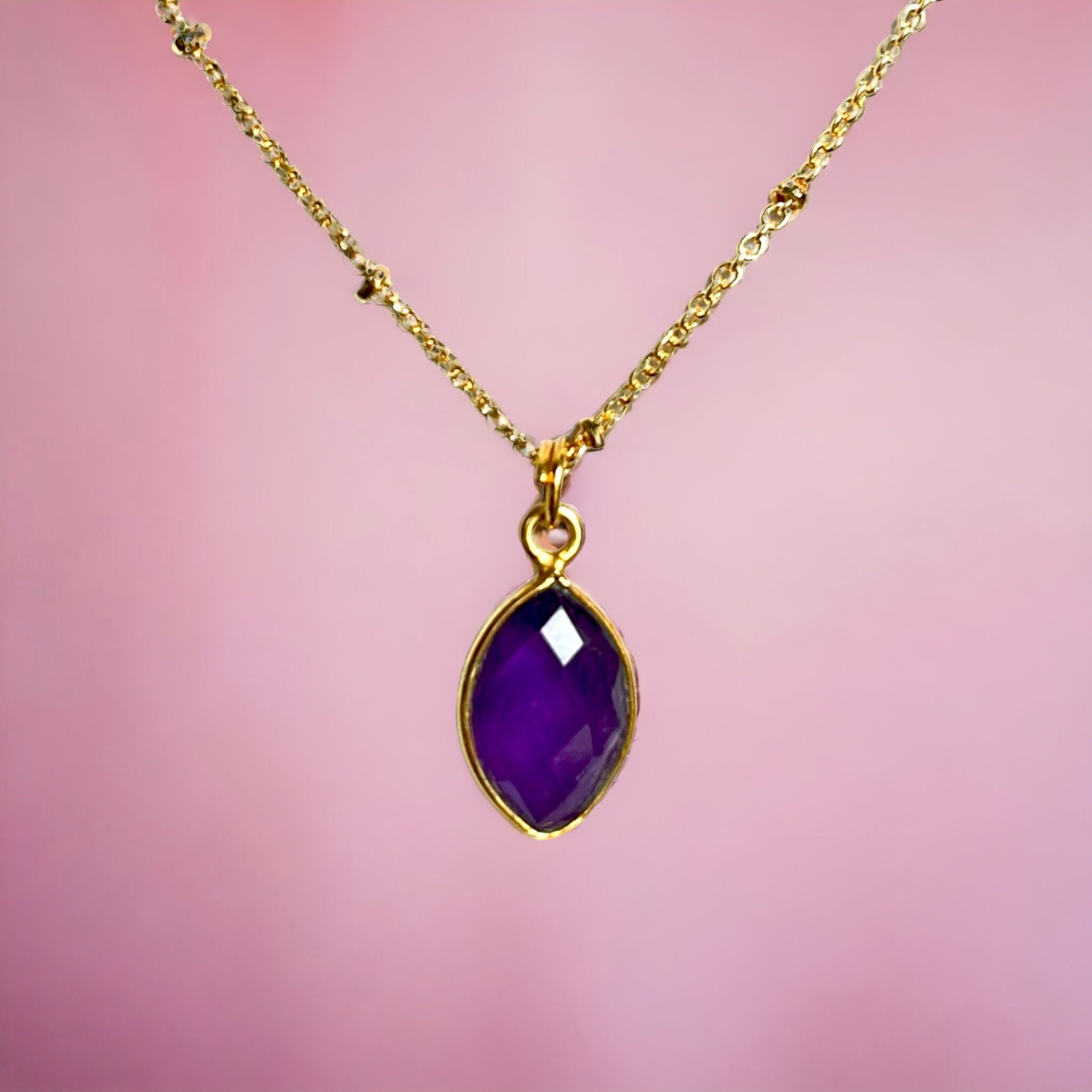pendentif femme cadeau pierre amethyste tourmalyn bijoux