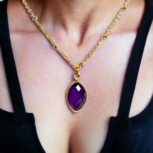 pendentif femme cadeau pierre amethyste tourmalyn bijoux