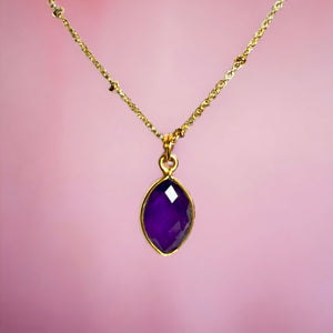 pendentif femme cadeau pierre amethyste tourmalyn bijoux