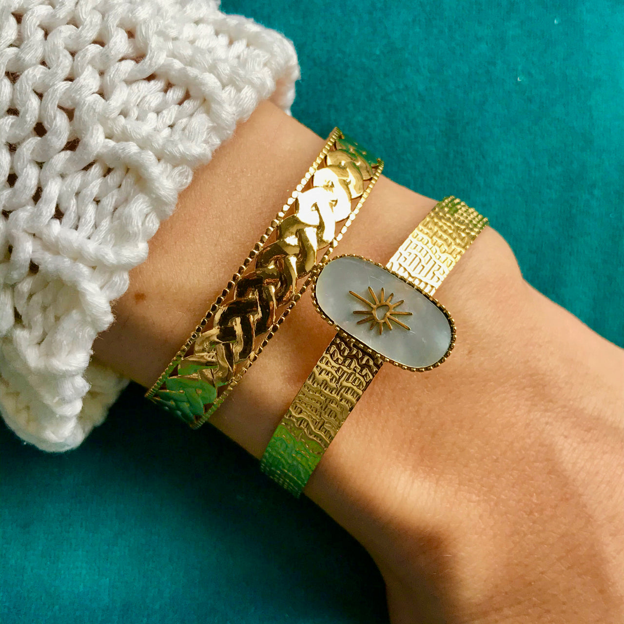 Bracelet "MYRIAM" acier doré - adaptable
