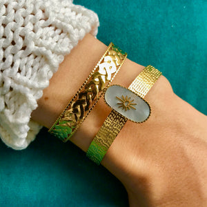 Bracelet "MYRIAM" acier doré - adaptable