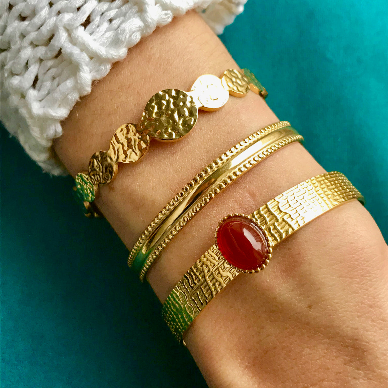 Bracelet "BÉNÉDICTE" doré - adaptable