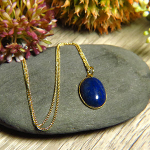 Pendentif "ANNICK" en pierre de Lapis Lazuli