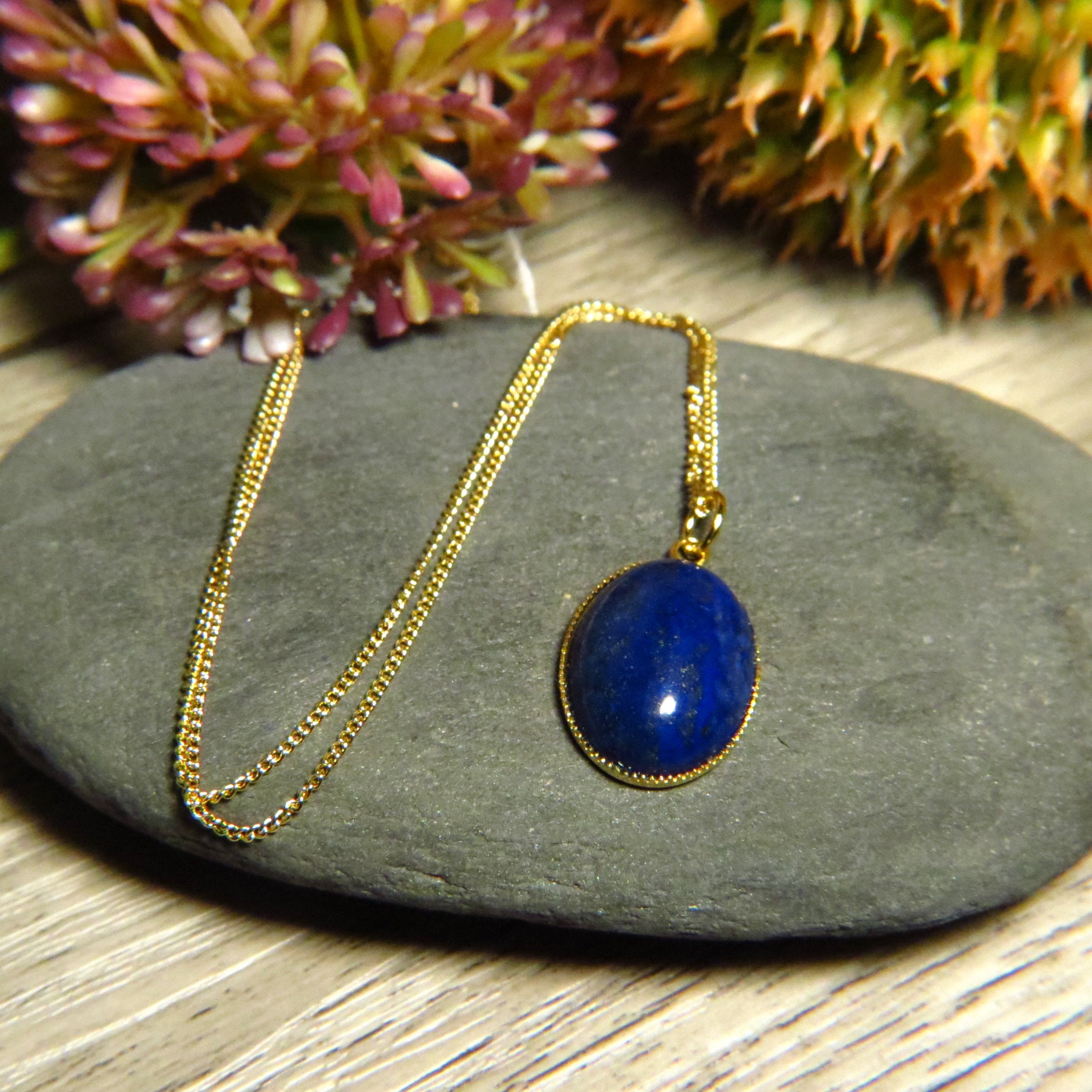 Pendentif "ANNICK" en pierre de Lapis Lazuli