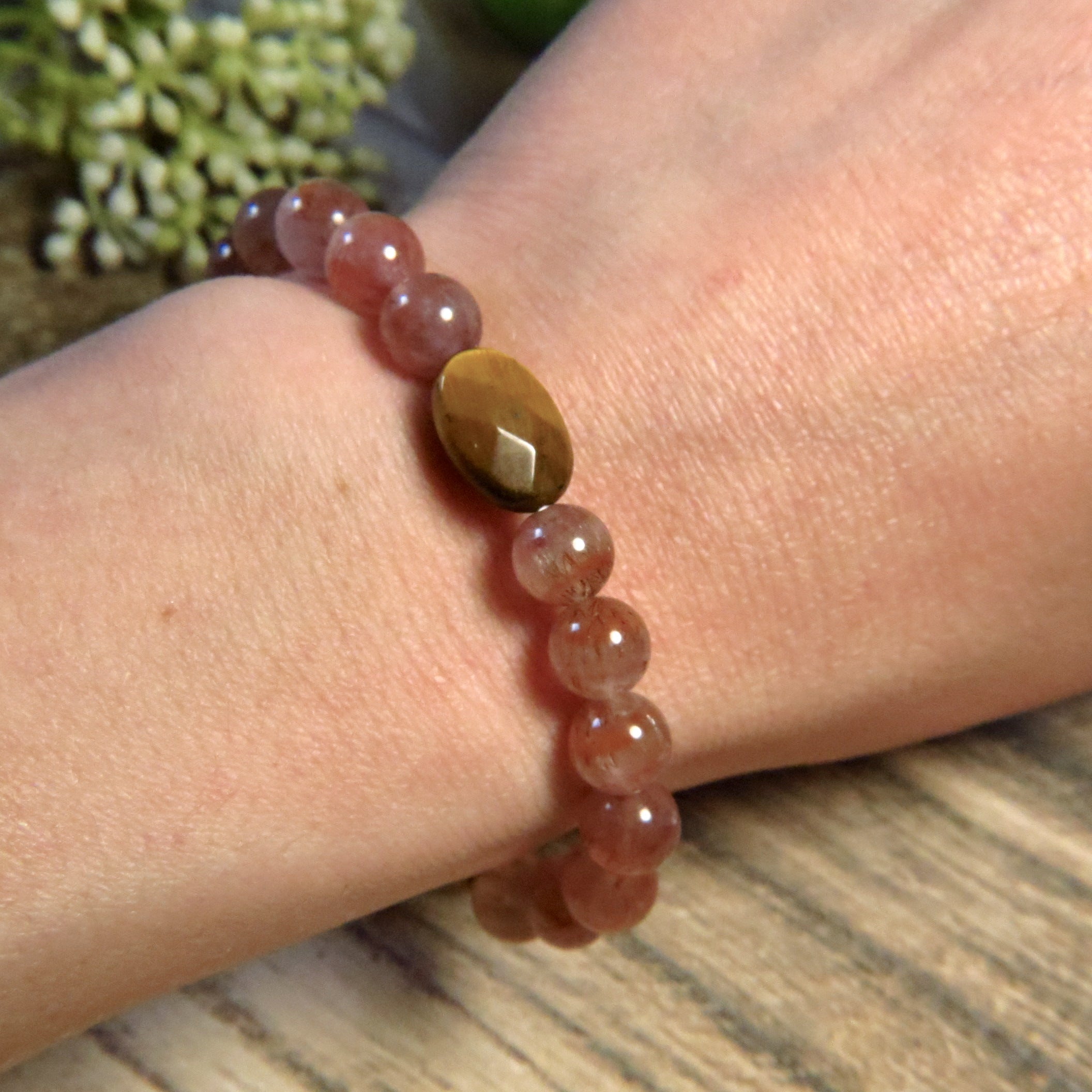 Bracelet "MON AURA" - Auralite et oeil de tigre