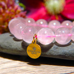 Bracelet "SUNSHINE" en pierres naturelles de Quartz Rose