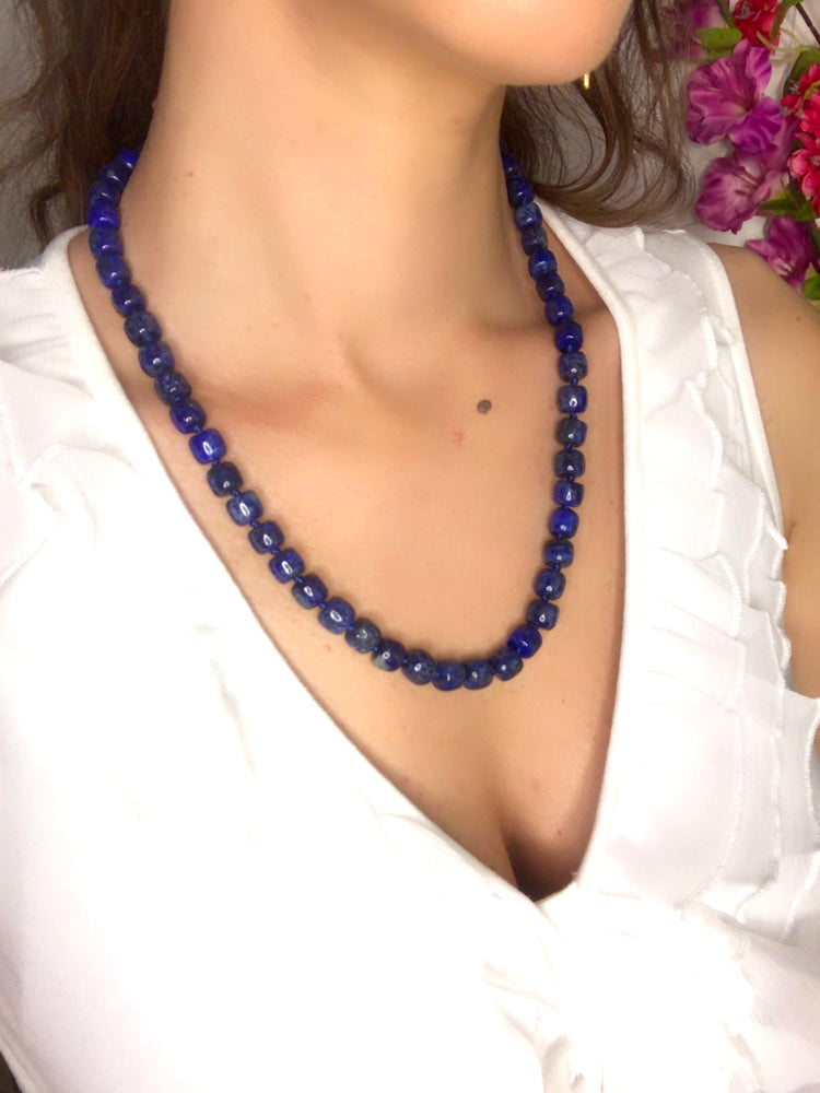 Collier "PALERME" en Lapis Lazuli naturel