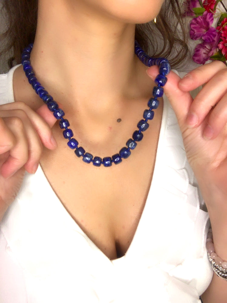 Collier "PALERME" en Lapis Lazuli naturel