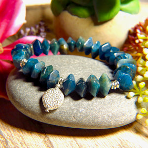 Bracelet  Energie  en pierre naturelle Apatite