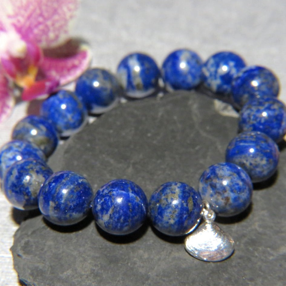 Bracelet "CANBERRA" en pierres naturelles de Lapis Lazuli