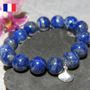 Bracelet "CANBERRA" en pierres naturelles de Lapis Lazuli