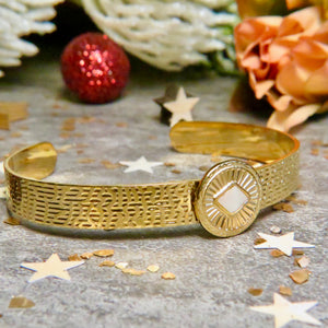 Bracelet "IRÈNE" doré - adaptable avec Nacre naturelle