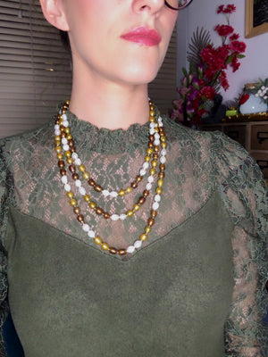 Collier "NAPLES" en nacre avec perles de perles d'eau douce