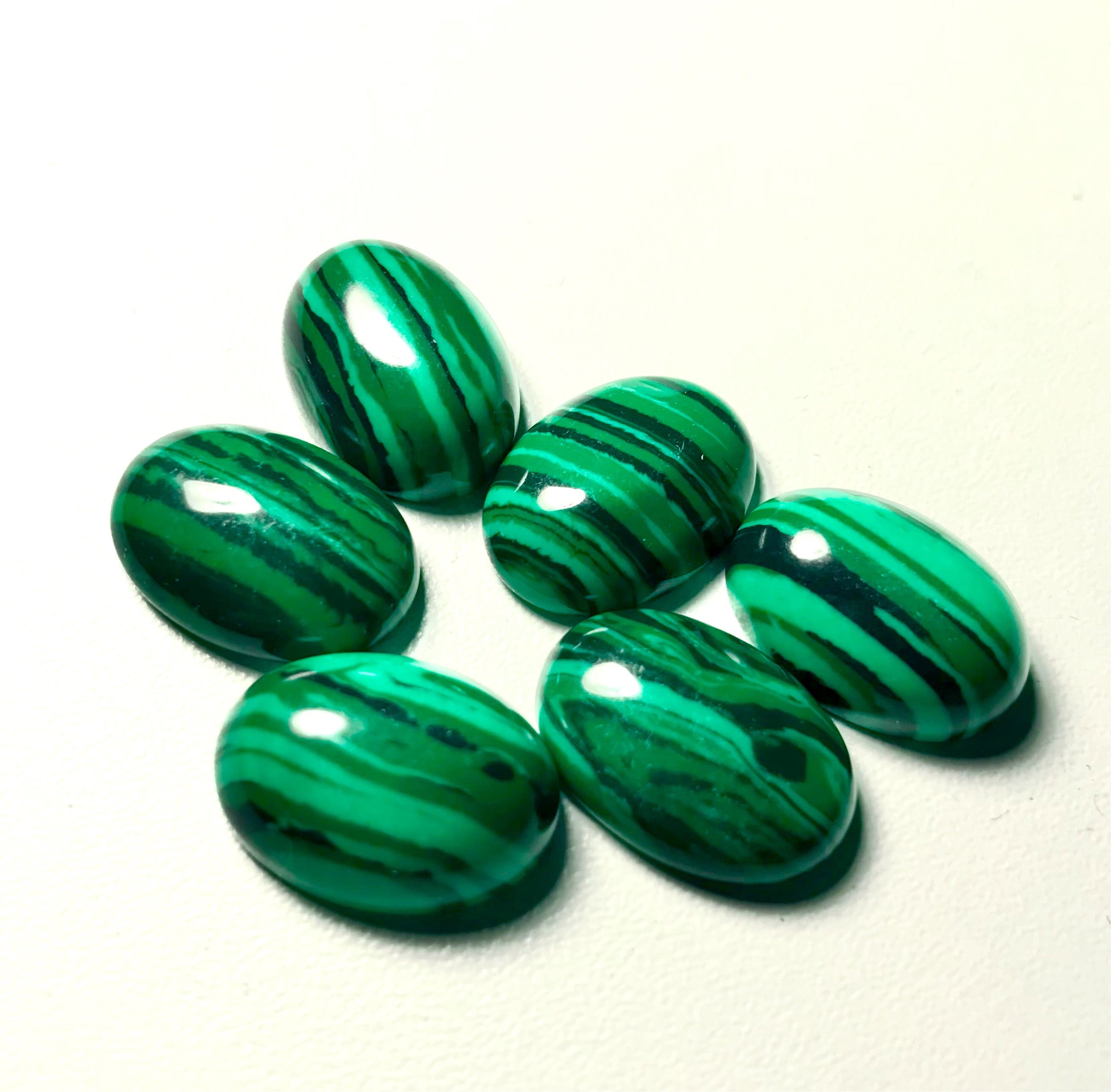 Bague "LILA" dorée or fin en pierre de Malachite