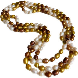 Collier "NAPLES" en nacre avec perles de perles d'eau douce