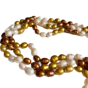 Collier "NAPLES" en nacre avec perles de perles d'eau douce